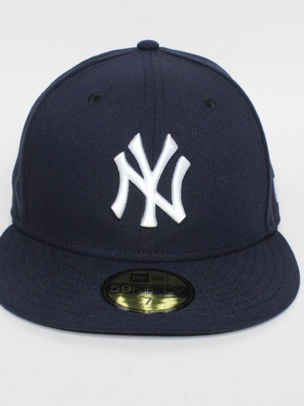 New Era 59FIFTY NY Yankees Fitted Hat Navy Size 7 MLB Baseball Cap